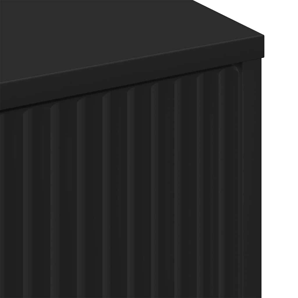 Badezimmerschrank Wandmontiert Schwarz 39 x 23,5 x 65 cm