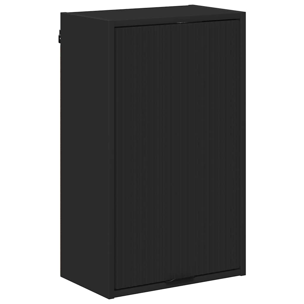 Badezimmerschrank Wandmontiert Schwarz 39 x 23,5 x 65 cm