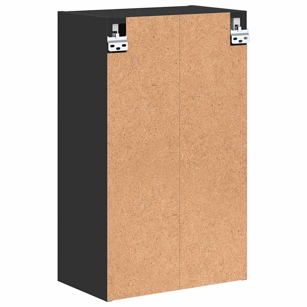 Badezimmerschrank Wandmontiert Schwarz 39 x 23,5 x 65 cm