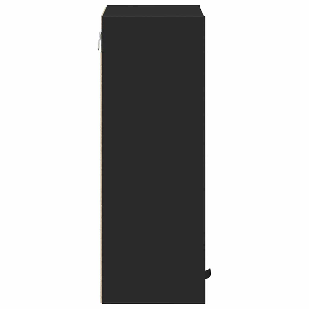 Badezimmerschrank Wandmontiert Schwarz 39 x 23,5 x 65 cm