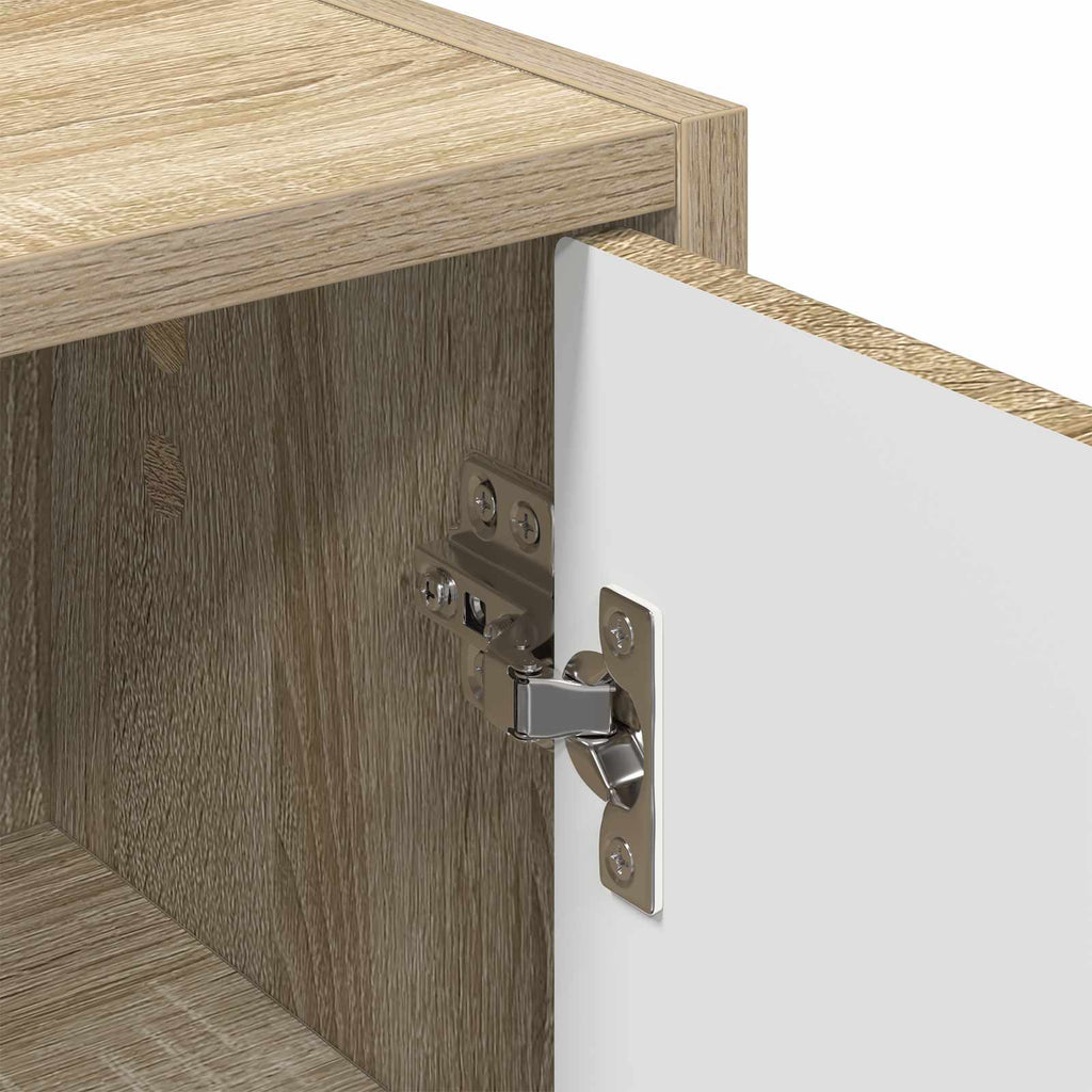 Badezimmerschrank Wandmontiert Sonoma-Eiche 39 x 23,5 x 65 cm