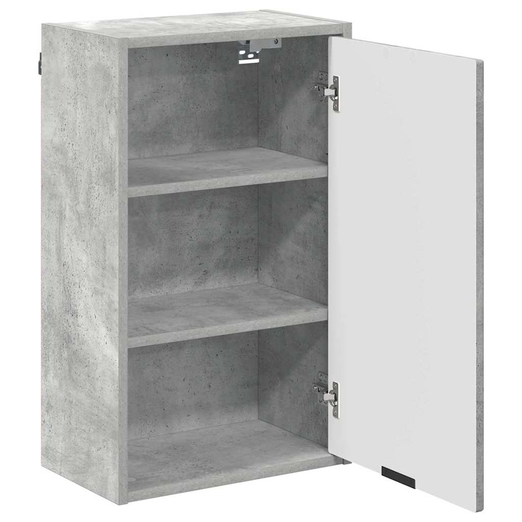 Badezimmerschrank Wandmontiert Beton Grau 39 x 23,5 x 65 cm