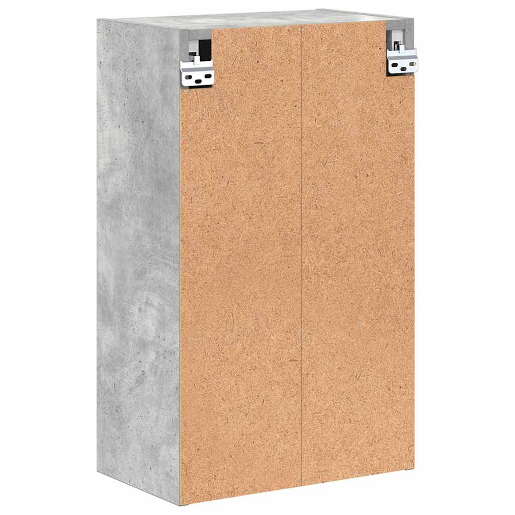 Badezimmerschrank Wandmontiert Beton Grau 39 x 23,5 x 65 cm
