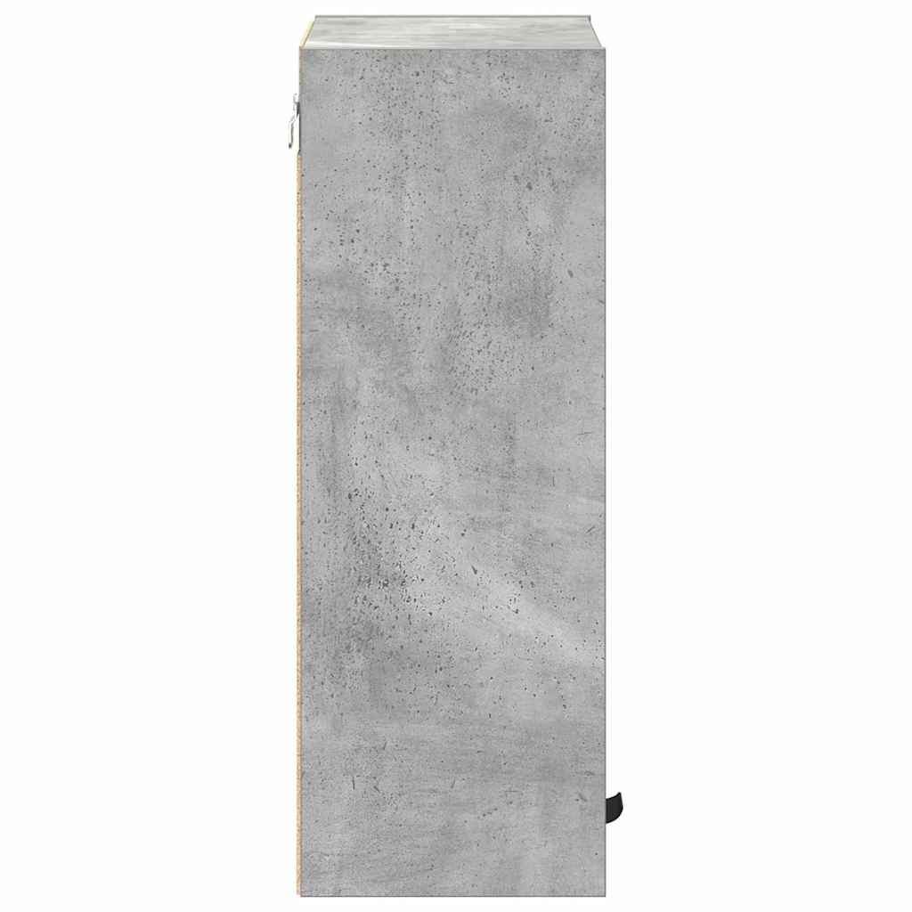 Badezimmerschrank Wandmontiert Beton Grau 39 x 23,5 x 65 cm