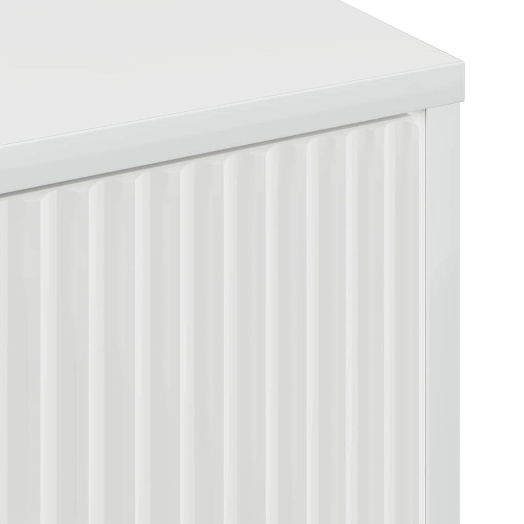 Badezimmerschrank Wandmontiert Hochglanz Weiß 39 x 23,5 x 65 cm