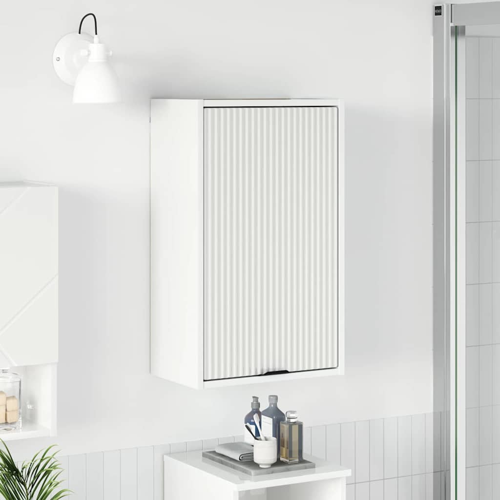 Badezimmerschrank Wandmontiert Hochglanz Weiß 39 x 23,5 x 65 cm