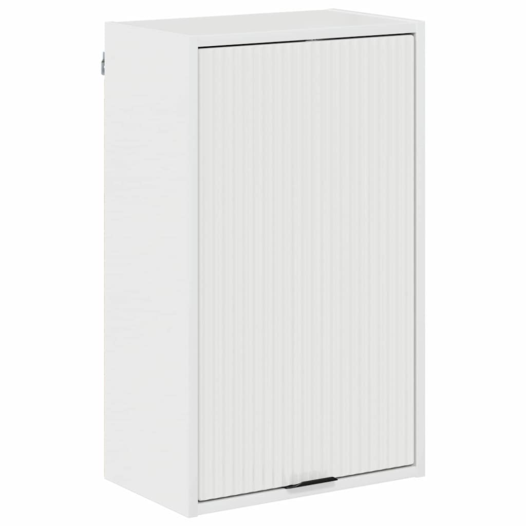 Badezimmerschrank Wandmontiert Hochglanz Weiß 39 x 23,5 x 65 cm