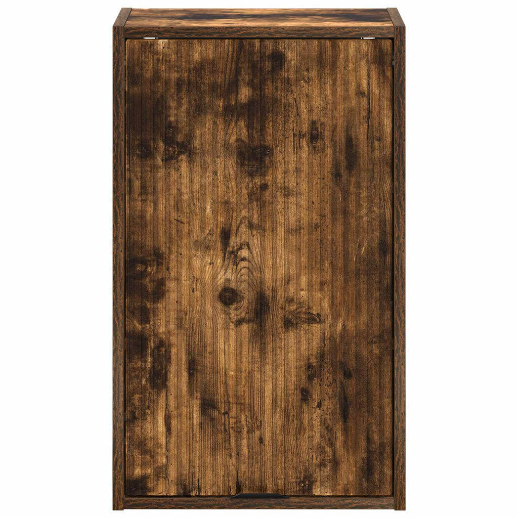 Badezimmerschrank mit Tür Geräucherte Eiche 39 x 23,5 x 65 cm