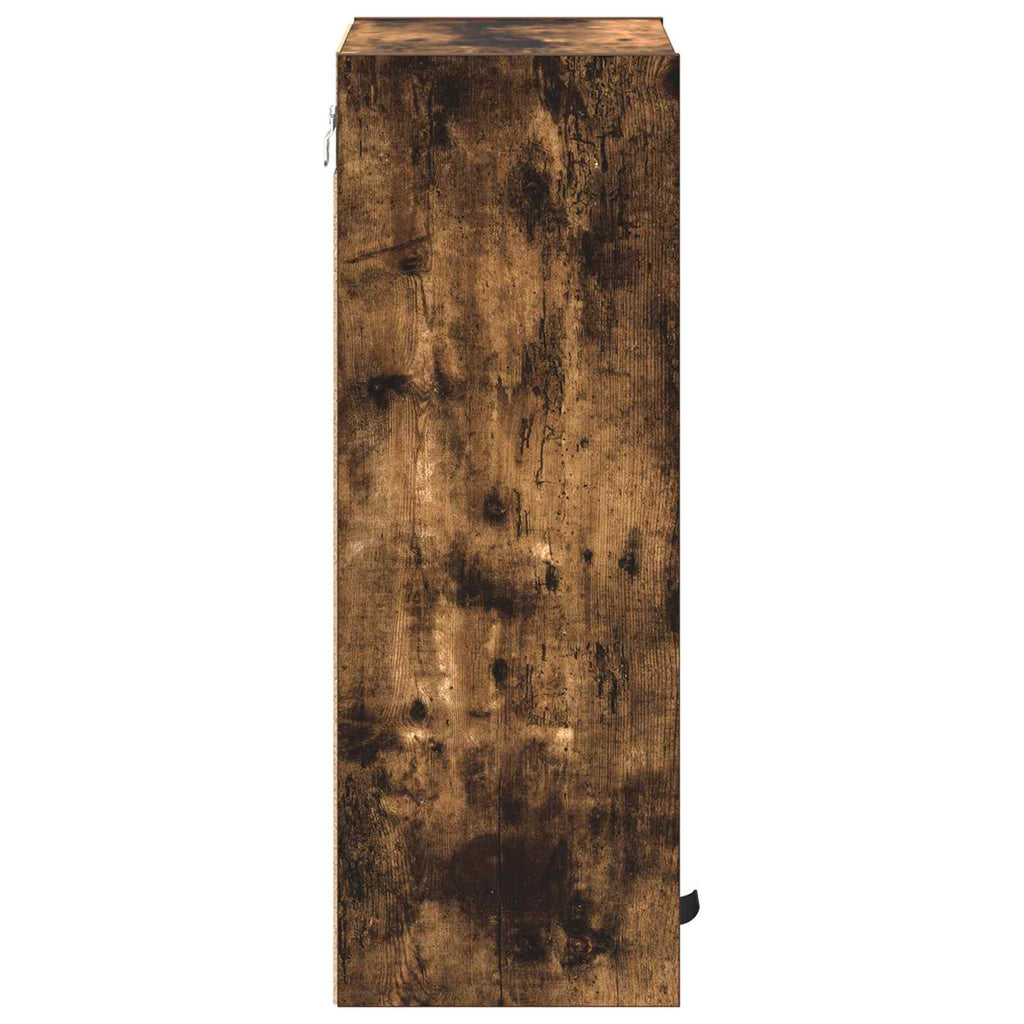 Badezimmerschrank mit Tür Geräucherte Eiche 39 x 23,5 x 65 cm