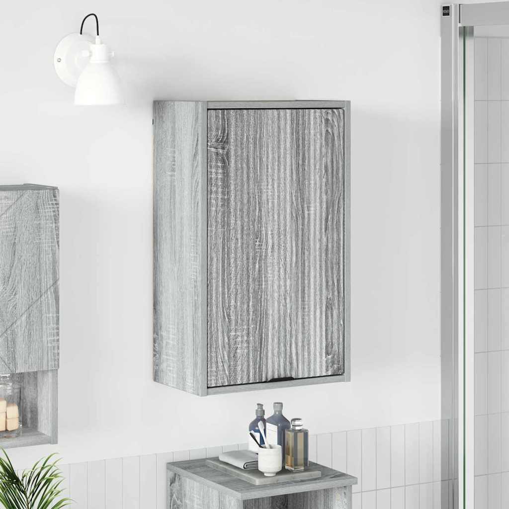 Badezimmerschrank Wandmontiert Graues Sonoma 39 x 23,5 x 65 cm