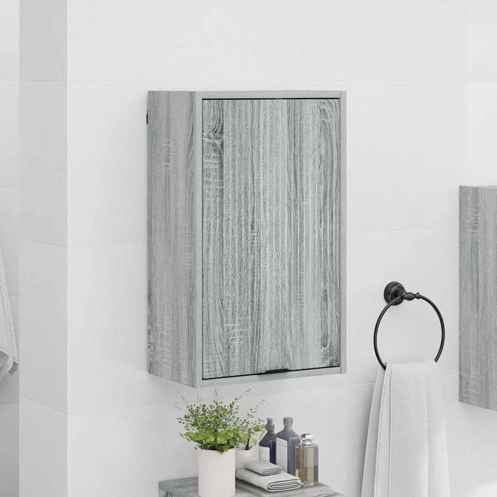 Badezimmerschrank Wandmontiert Graues Sonoma 39 x 23,5 x 65 cm