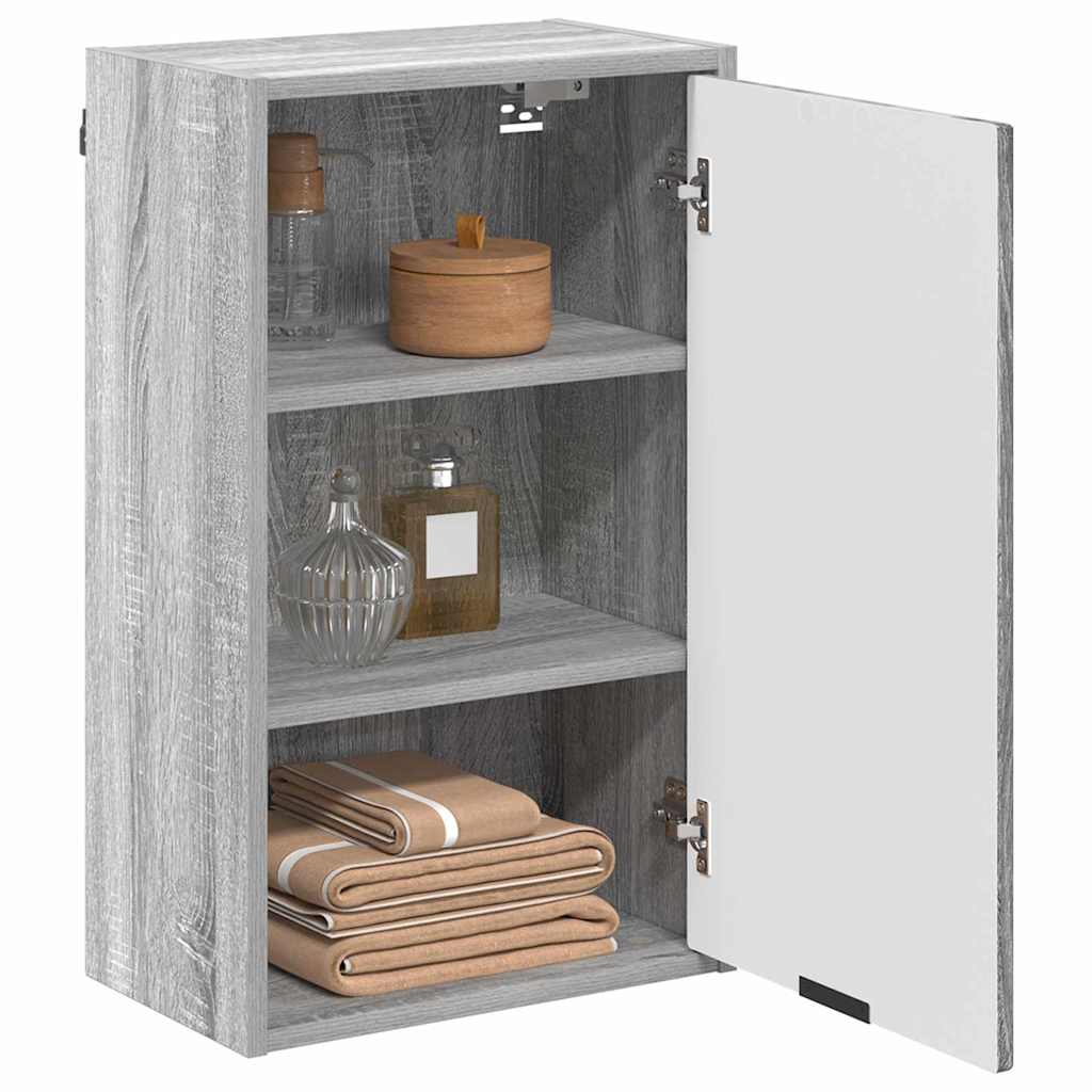 Badezimmerschrank Wandmontiert Graues Sonoma 39 x 23,5 x 65 cm