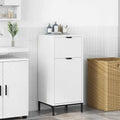 Badezimmerschrank Weiß 39,5 x 36 x 88 cm Holzwerkstoff & Metall