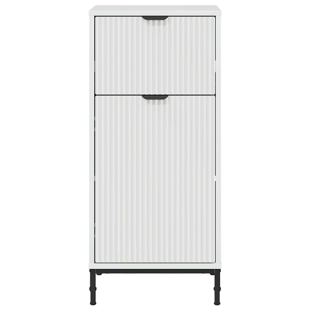 Badezimmerschrank Weiß 39,5 x 36 x 88 cm Holzwerkstoff & Metall
