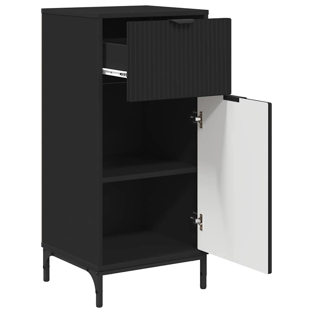 Badezimmerschrank mit Schubladen Schwarz 39,5 x 36 x 88 cm