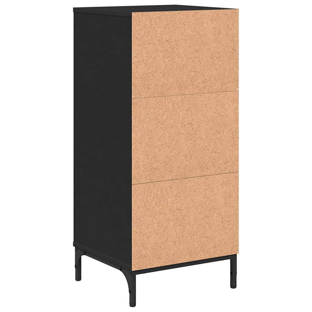 Badezimmerschrank mit Schubladen Schwarz 39,5 x 36 x 88 cm