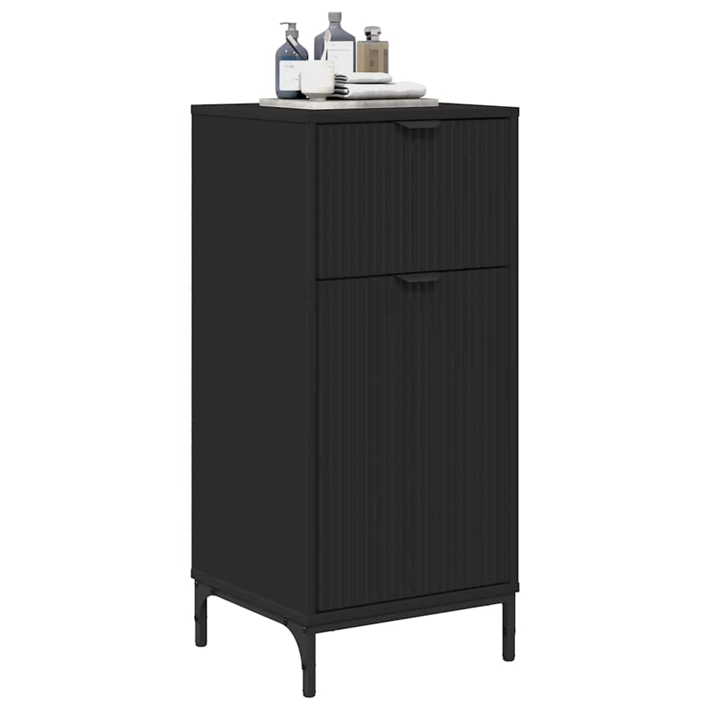 Badezimmerschrank mit Schubladen Schwarz 39,5 x 36 x 88 cm