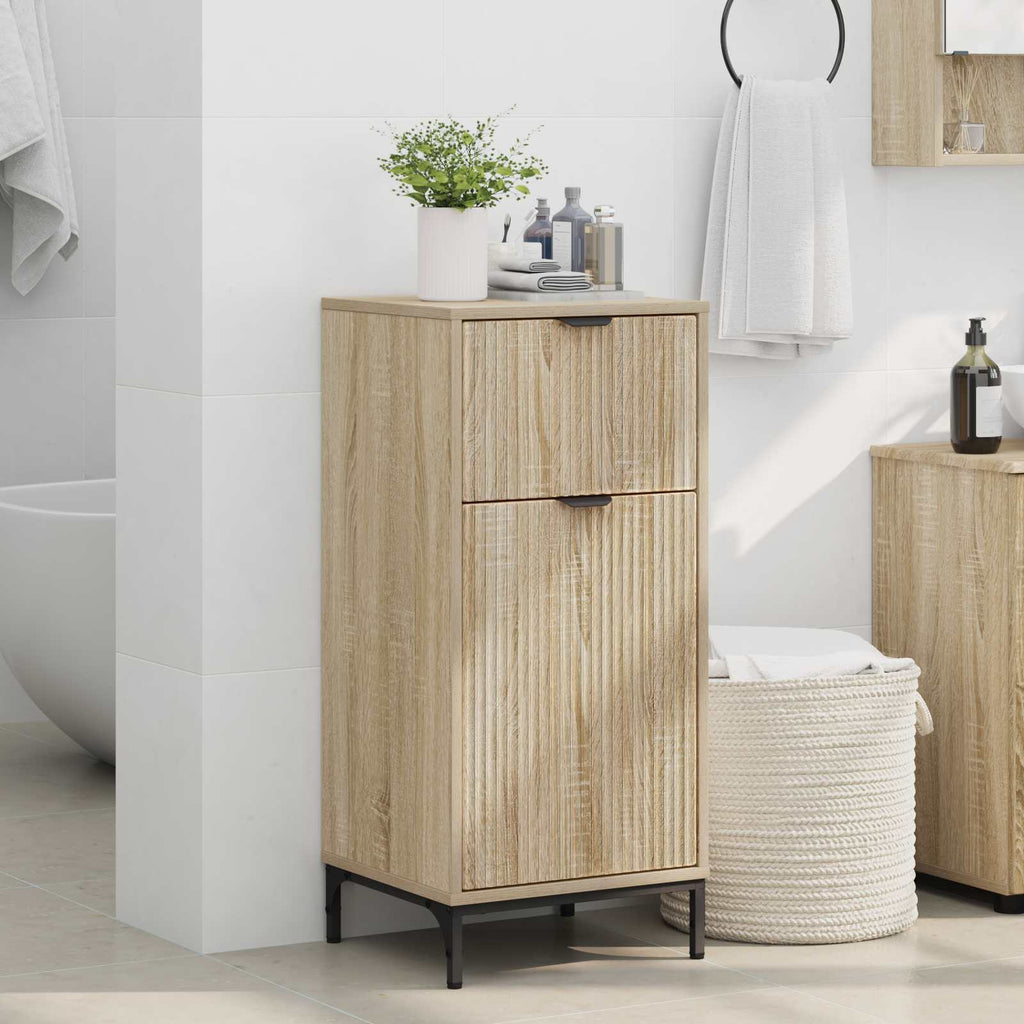 Badezimmerschrank mit Schubladen Sonoma-Eiche 39,5 x 36 x 88 cm