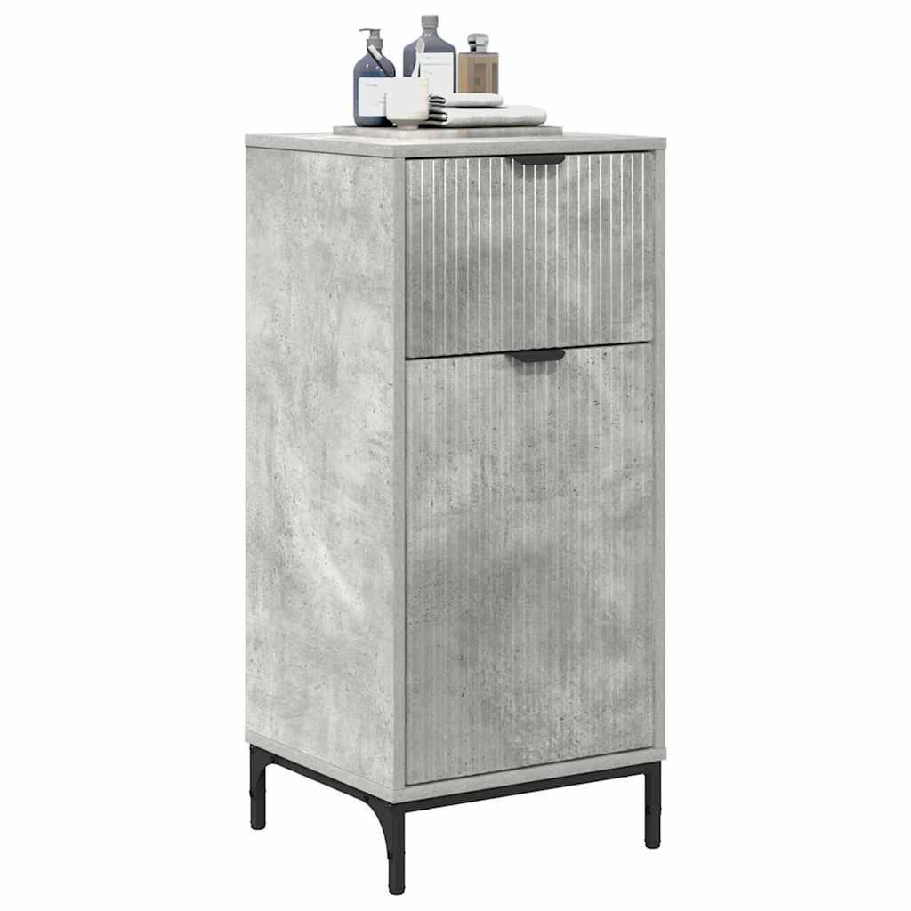 Badezimmerschrank mit Schubladen Beton Grau 39,5 x 36 x 88 cm