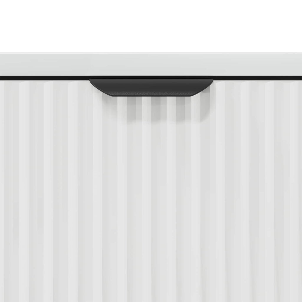 Badezimmerschrank mit Speicher Hochglanz Weiß 39,5 x 36 x 88 cm