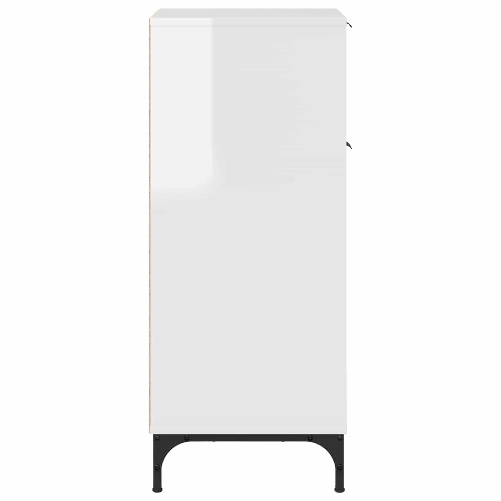 Badezimmerschrank mit Speicher Hochglanz Weiß 39,5 x 36 x 88 cm