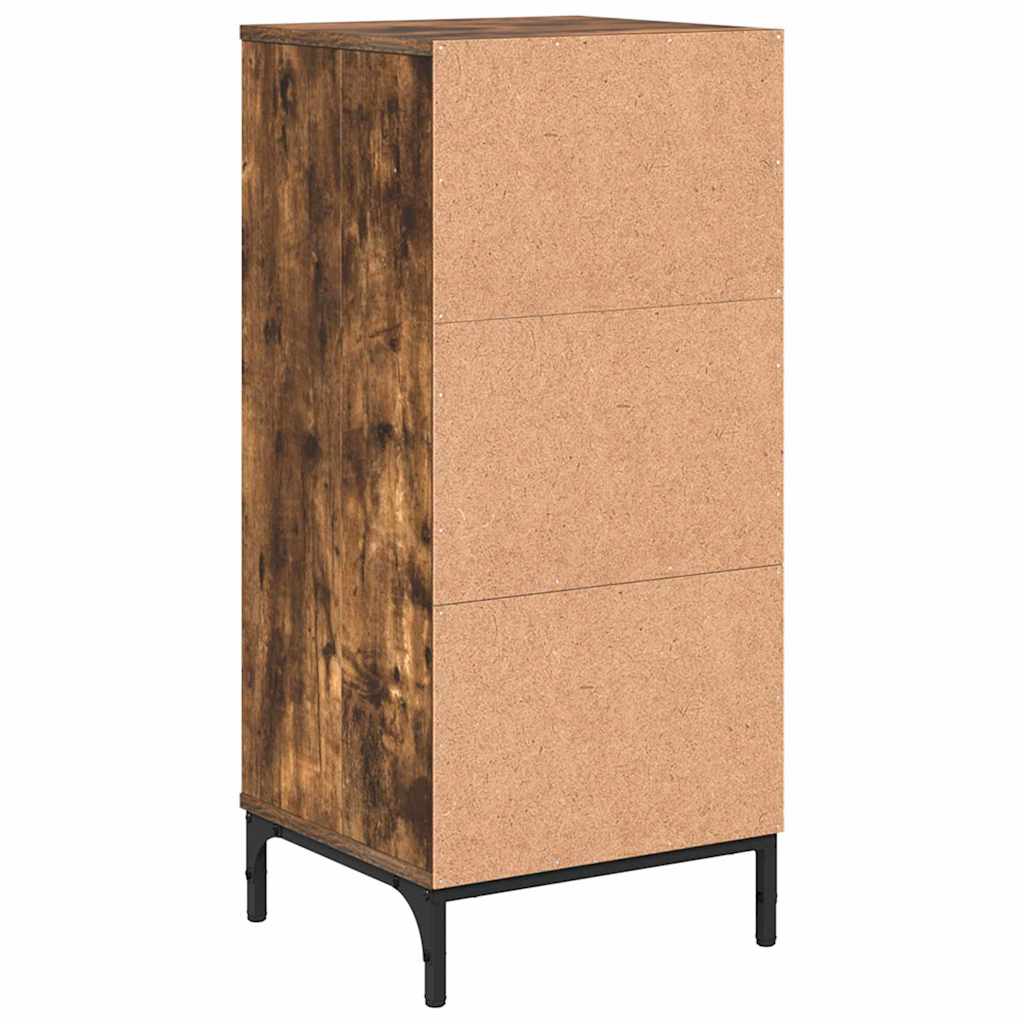 Badezimmerschrank mit Tür Geräucherte Eiche 39,5 x 36 x 88 cm
