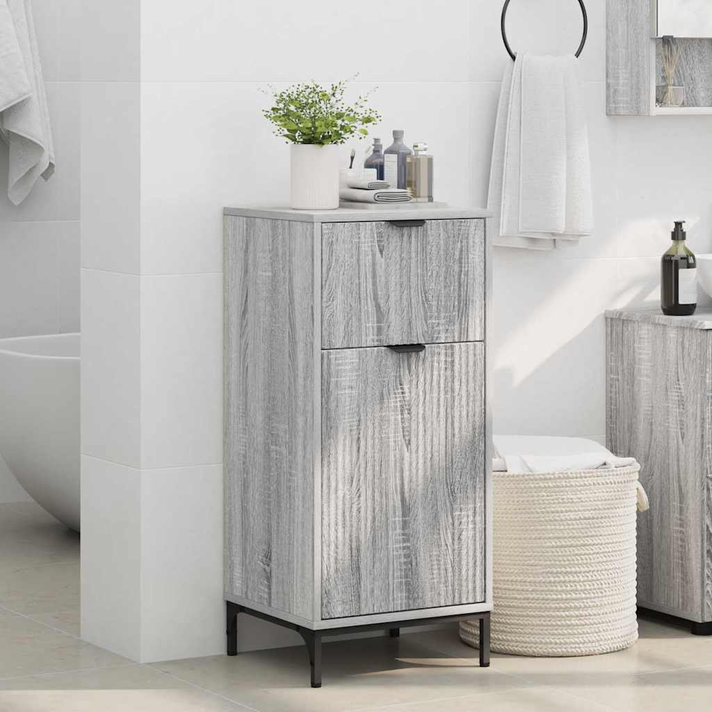 Badezimmerschrank mit Speicher Graues Sonoma 39,5 x 36 x 88 cm