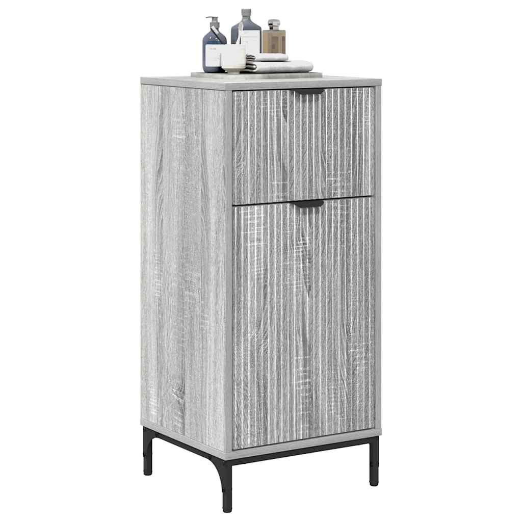 Badezimmerschrank mit Speicher Graues Sonoma 39,5 x 36 x 88 cm