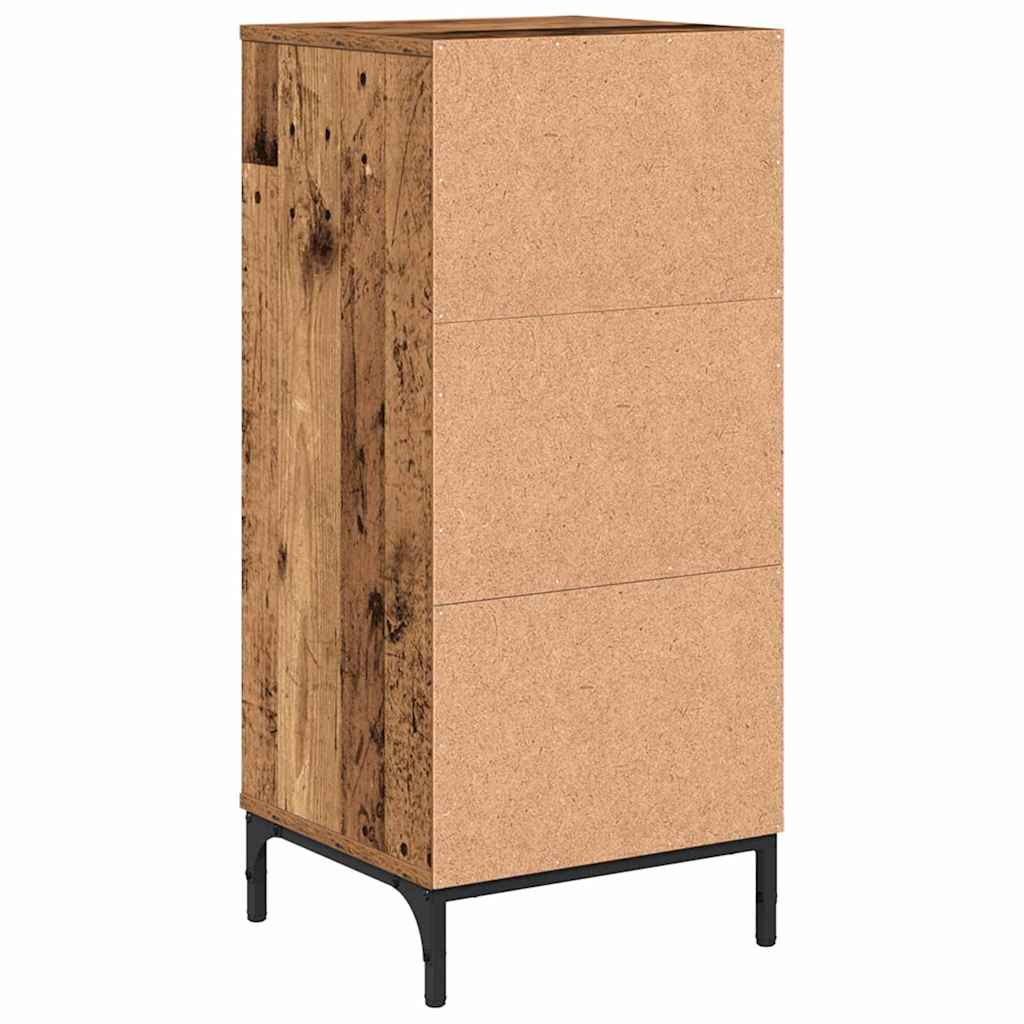 Badezimmerschrank mit Schubladen Altholz 39,5 x 36 x 88 cm