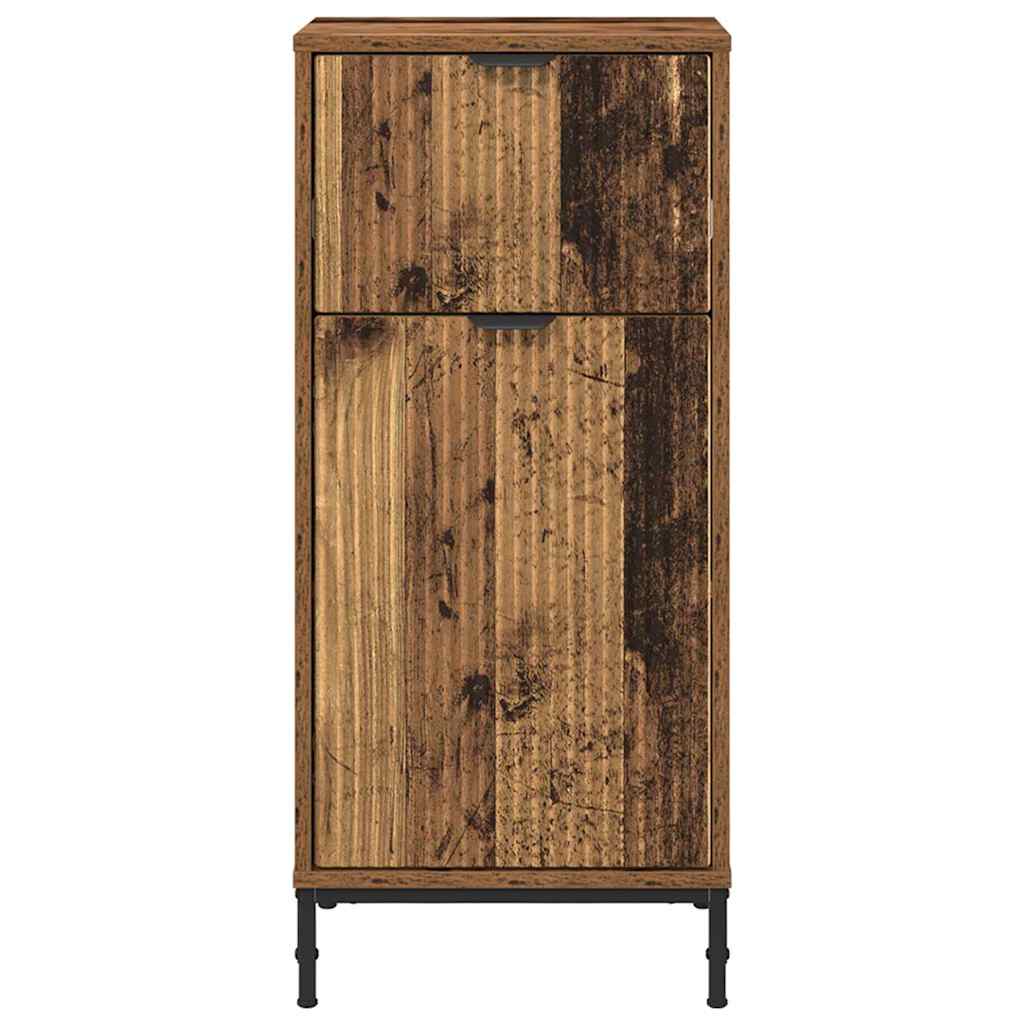 Badezimmerschrank mit Schubladen Altholz 39,5 x 36 x 88 cm