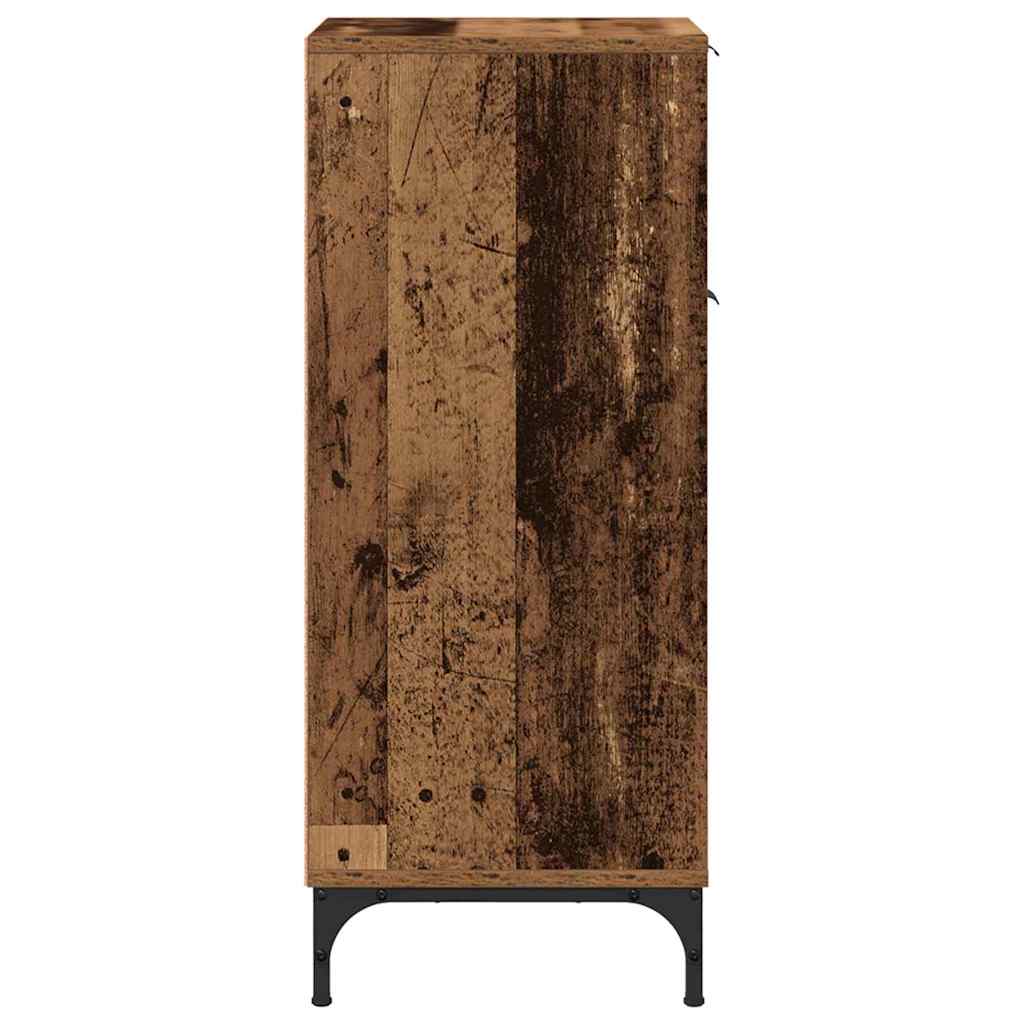 Badezimmerschrank mit Schubladen Altholz 39,5 x 36 x 88 cm