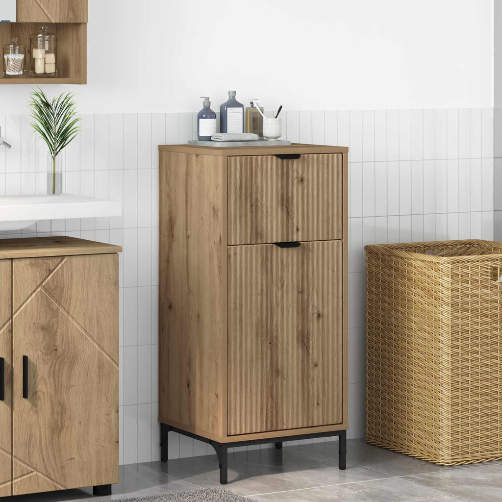 Badezimmerschrank mit Speicher Artisan-Eiche 39,5 x 36 x 88 cm