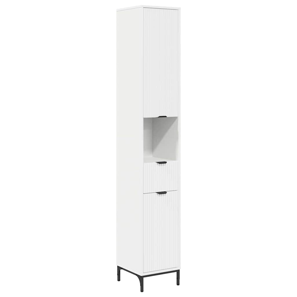 Badezimmerschrank mit Schubladen Weiß 31,5 x 33 x 190 cm