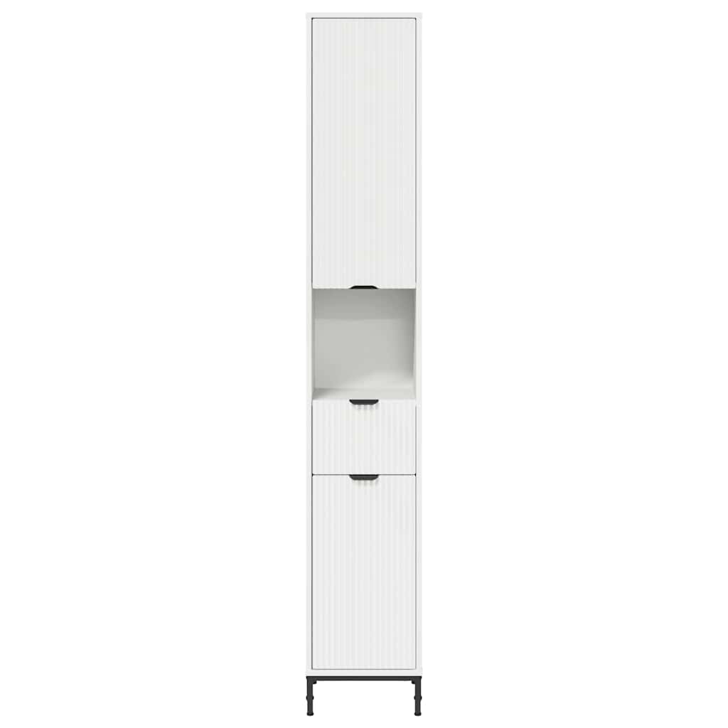 Badezimmerschrank mit Schubladen Weiß 31,5 x 33 x 190 cm