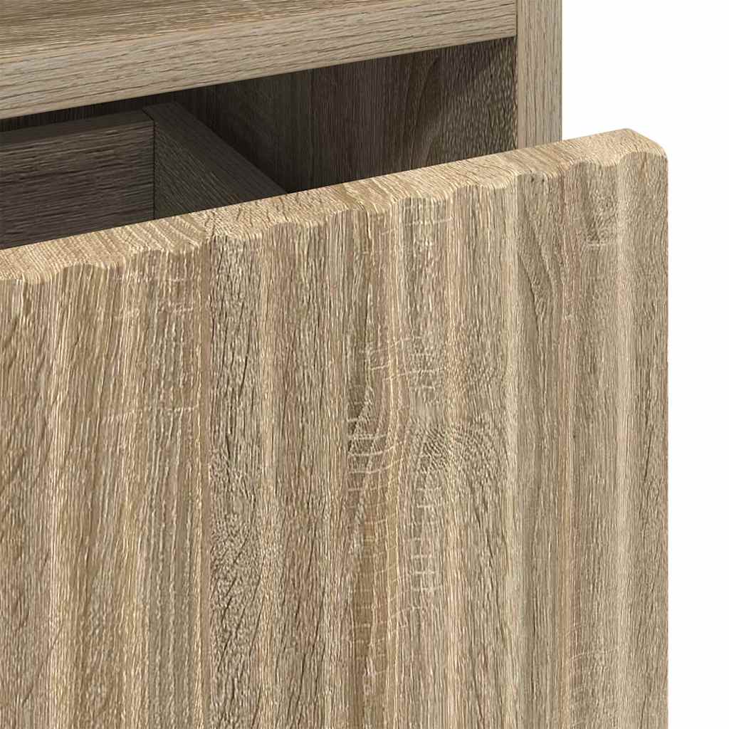 Badezimmerschrank mit Speicher Sonoma-Eiche 31,5 x 33 x 190 cm