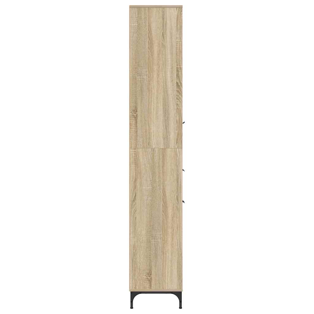 Badezimmerschrank mit Speicher Sonoma-Eiche 31,5 x 33 x 190 cm