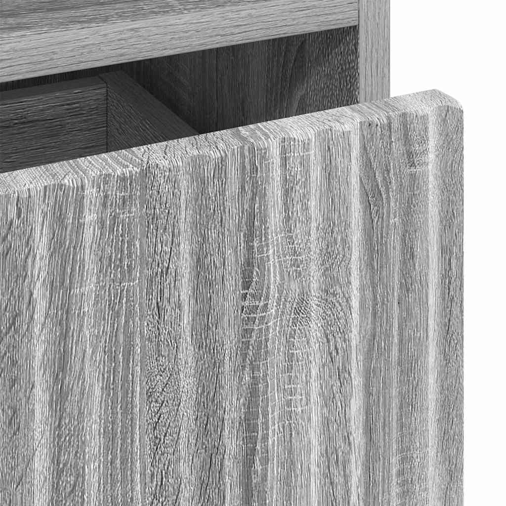 Badezimmerschrank mit Speicher Graues Sonoma 31,5 x 33 x 190 cm