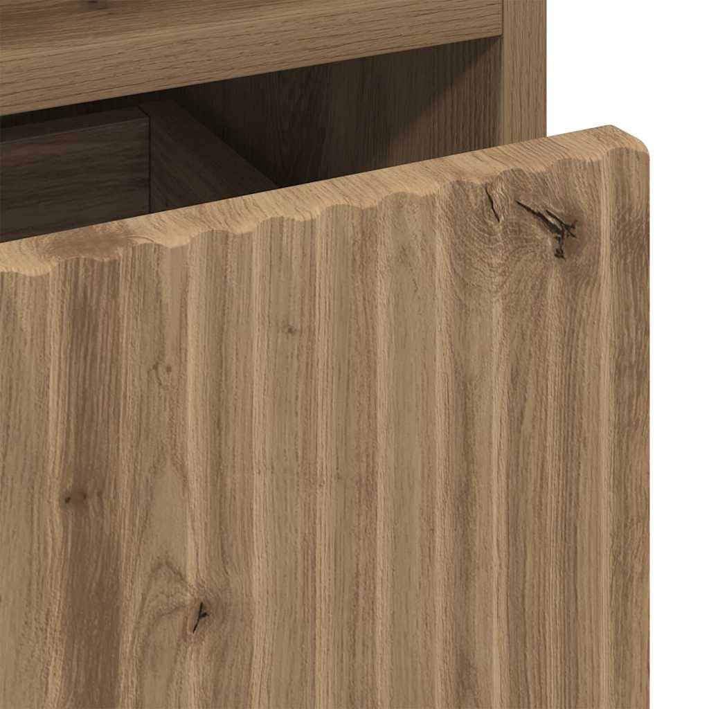 Badezimmerschrank mit Speicher Artisan-Eiche 31,5 x 33 x 190 cm