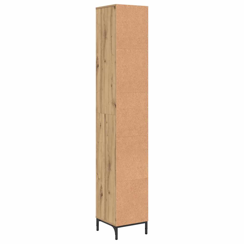 Badezimmerschrank mit Speicher Artisan-Eiche 31,5 x 33 x 190 cm