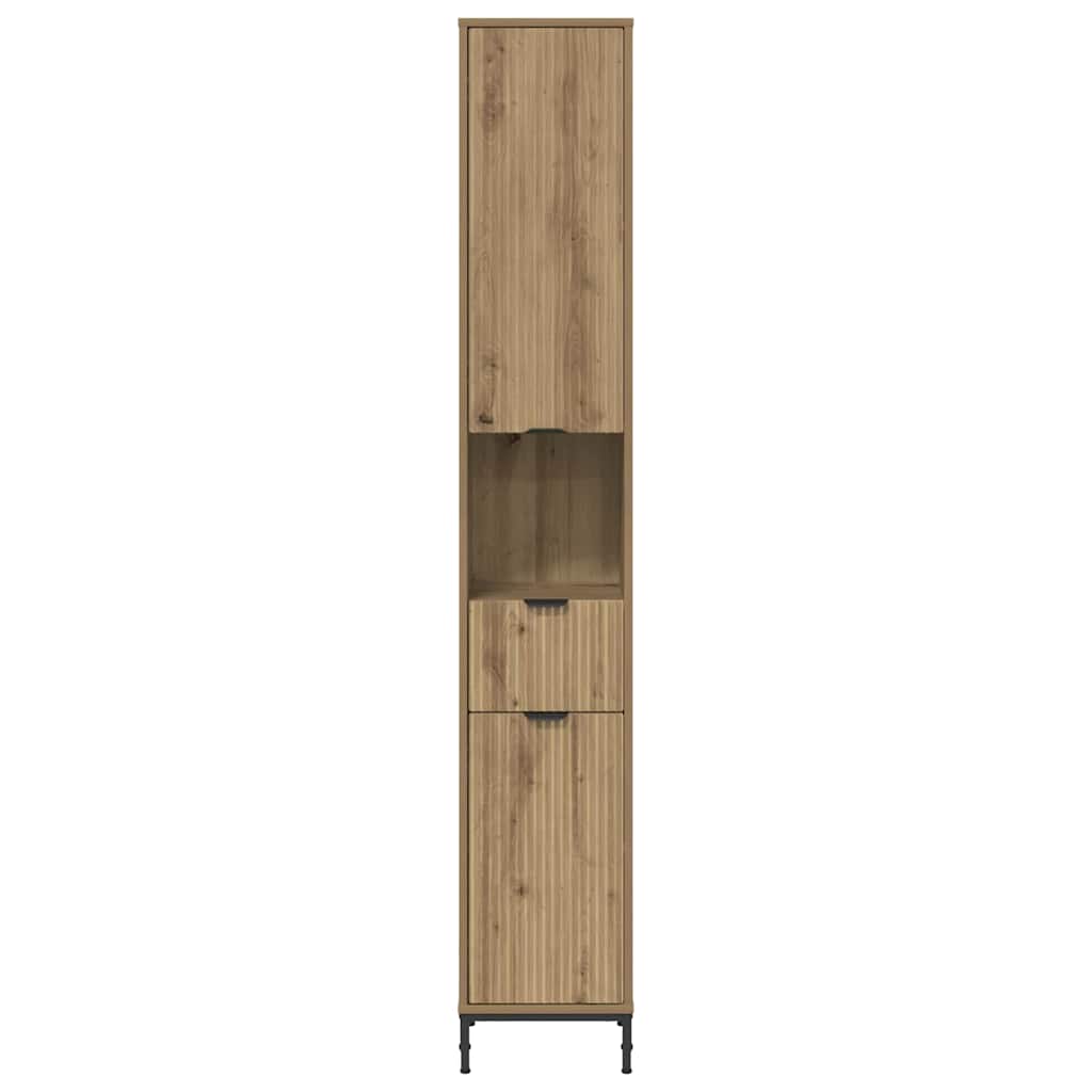 Badezimmerschrank mit Speicher Artisan-Eiche 31,5 x 33 x 190 cm