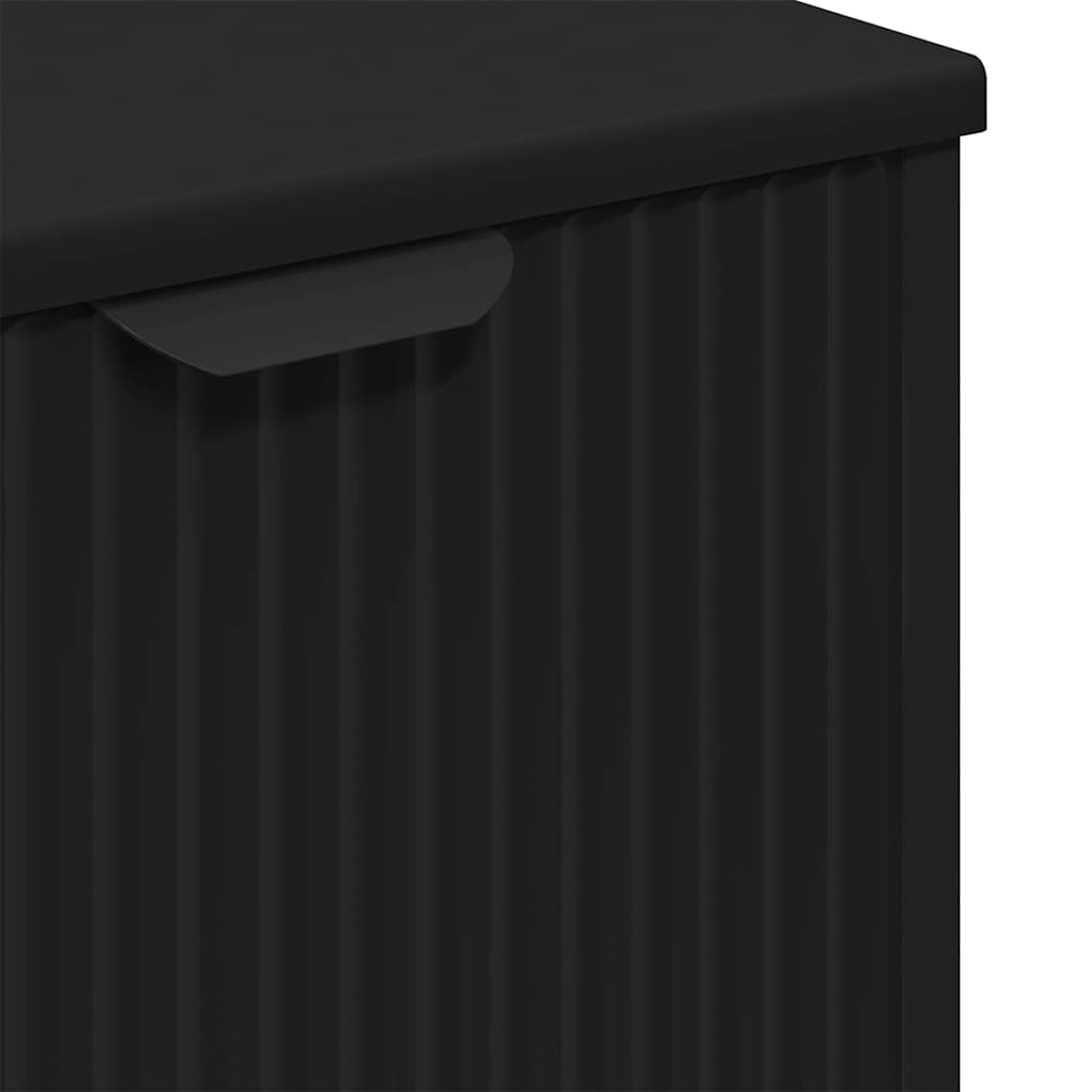 Waschbeckenschrank Schwarz 60,5 x 33,5 x 61 cm Holzwerkstoff