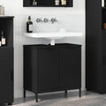 Waschbeckenschrank Schwarz 60,5 x 33,5 x 61 cm Holzwerkstoff