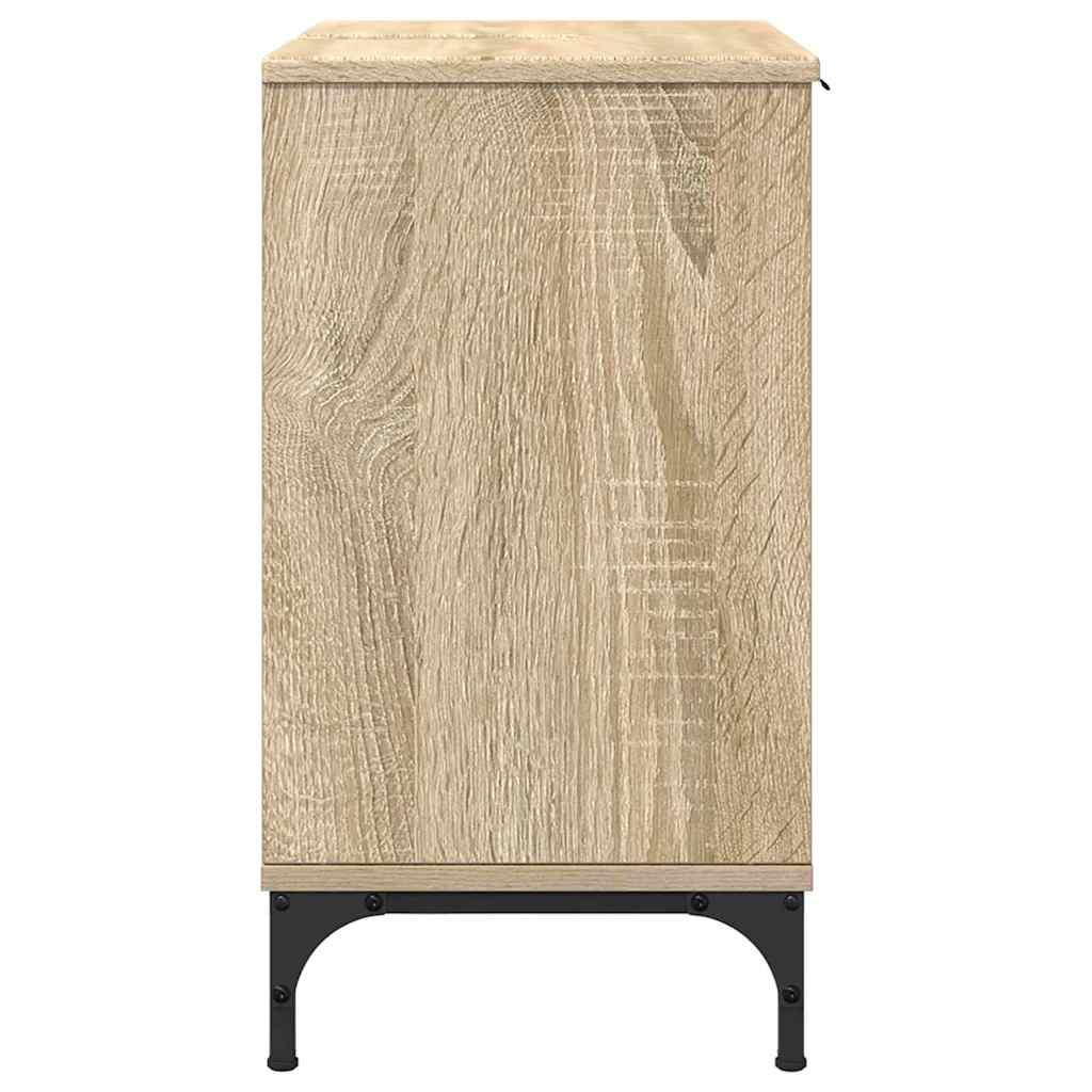 Waschbeckenschrank mit Tür Sonoma-Eiche 60,5 x 33,5 x 61 cm