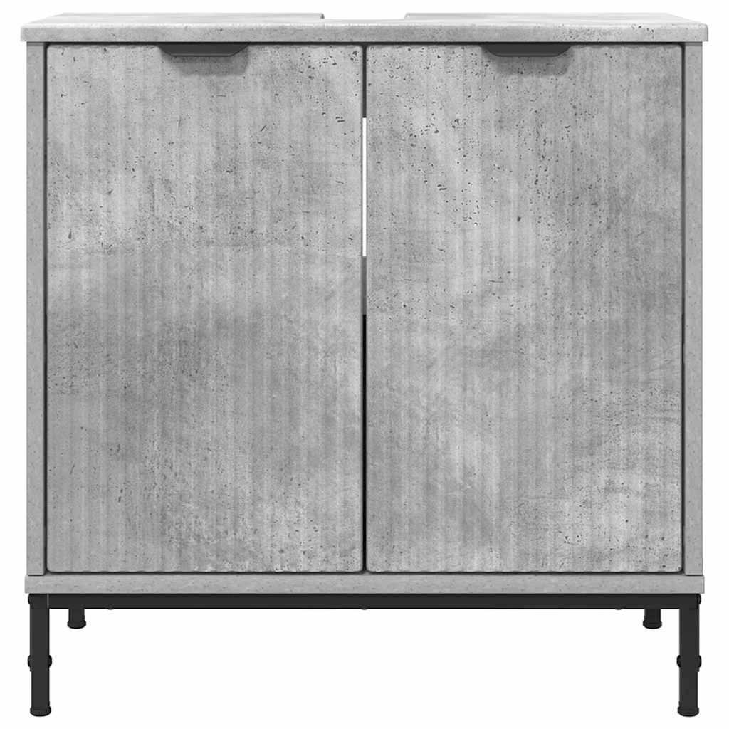 Waschbeckenschrank Beton Grau 60,5 x 33,5 x 61 cm Holzwerkstoff