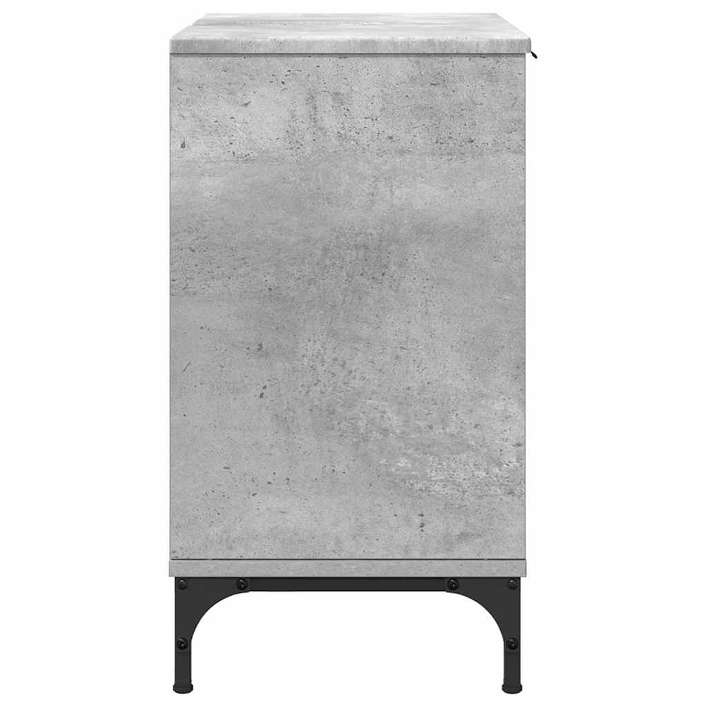 Waschbeckenschrank Beton Grau 60,5 x 33,5 x 61 cm Holzwerkstoff
