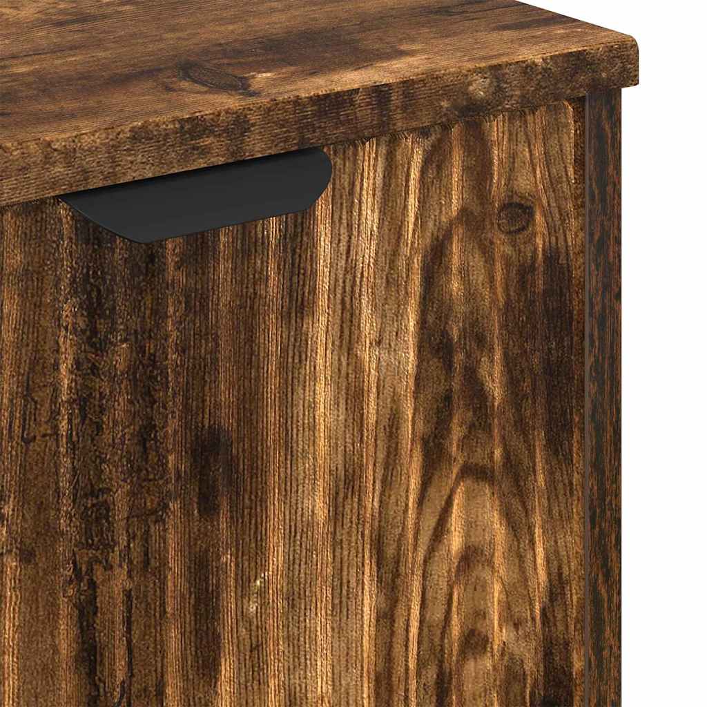 Waschbeckenschrank Geräucherte Eiche 60,5 x 33,5 x 61 cm