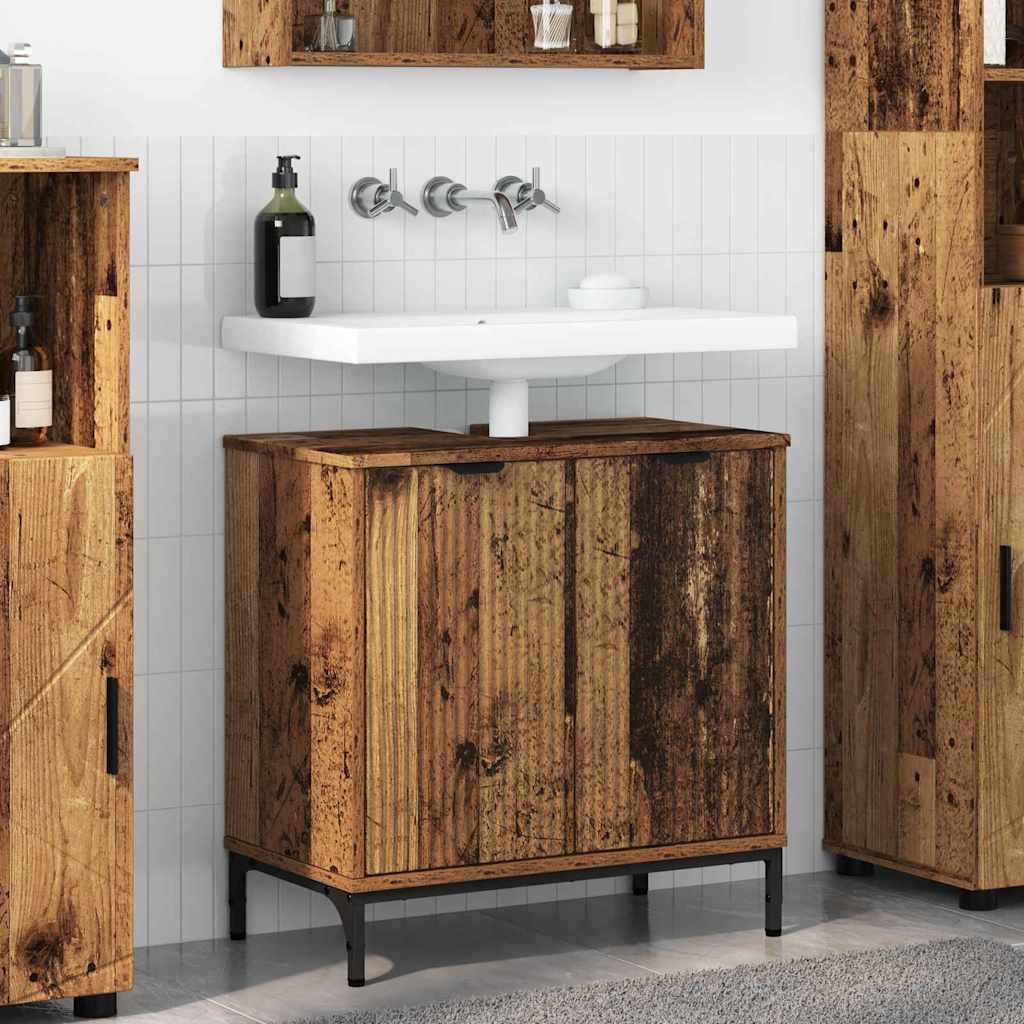 Waschbeckenschrank Altholz 60,5 x 33,5 x 61 cm Holzwerkstoff