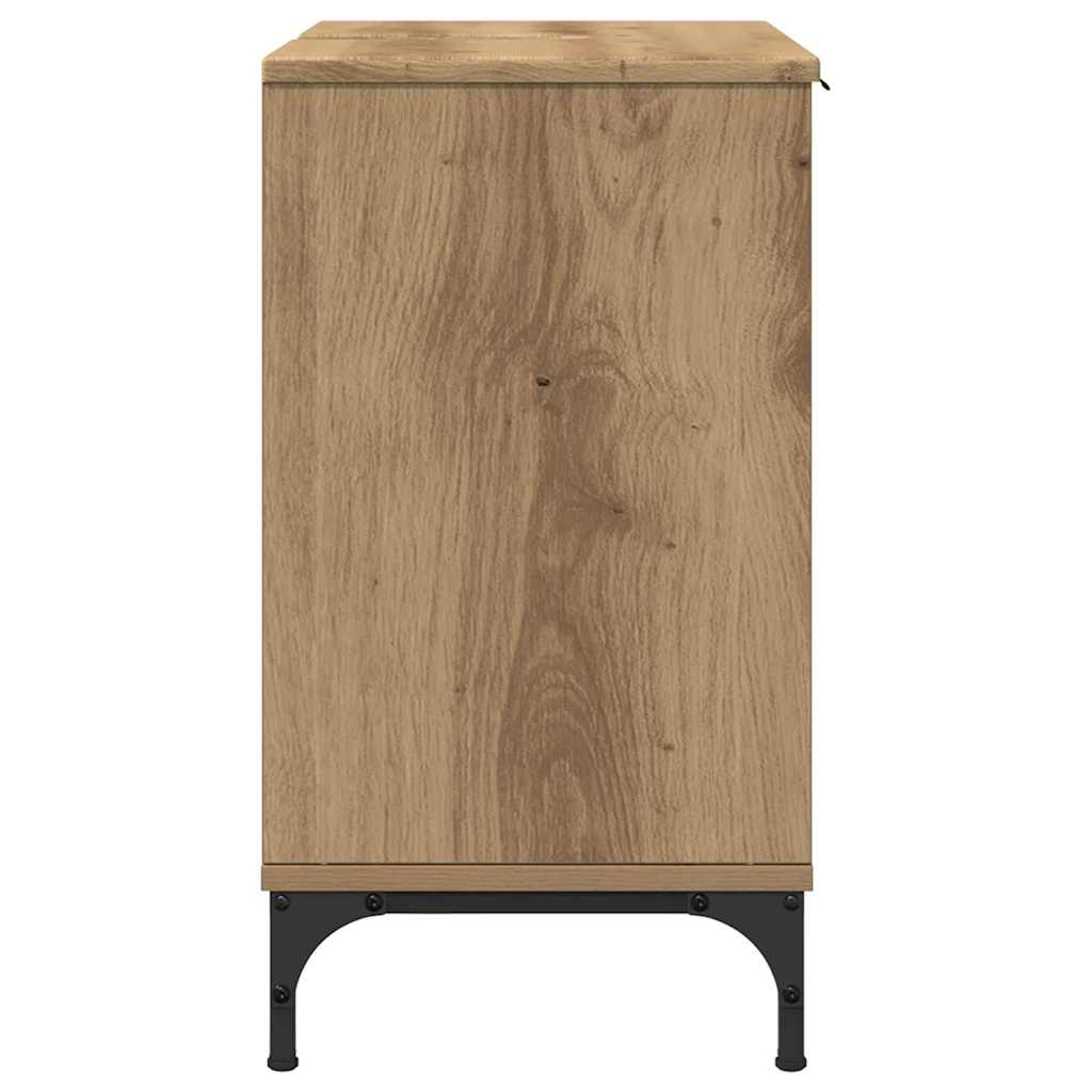 Waschbeckenschrank mit Tür Artisan-Eiche 60,5 x 33,5 x 61 cm