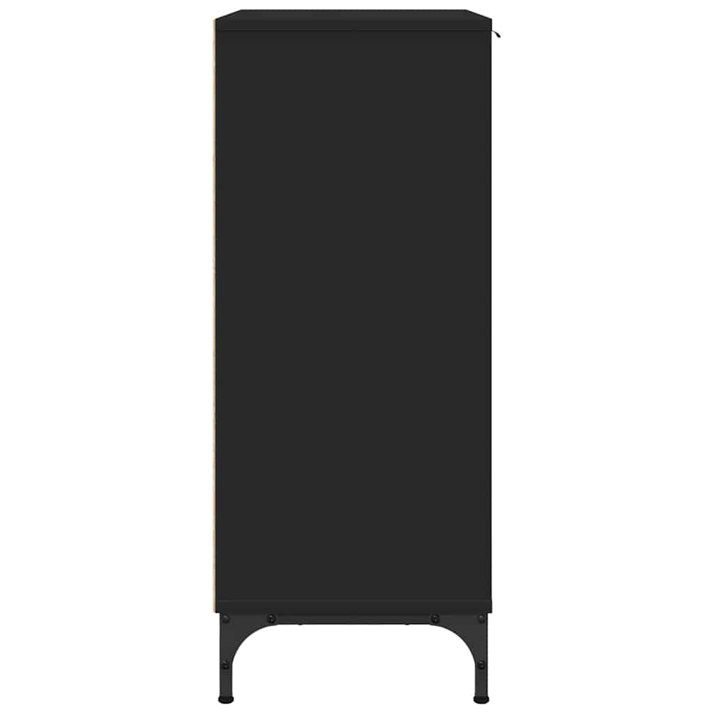 Sideboard Schwarz 69,5 x 33 x 82 cm Holzwerkstoff