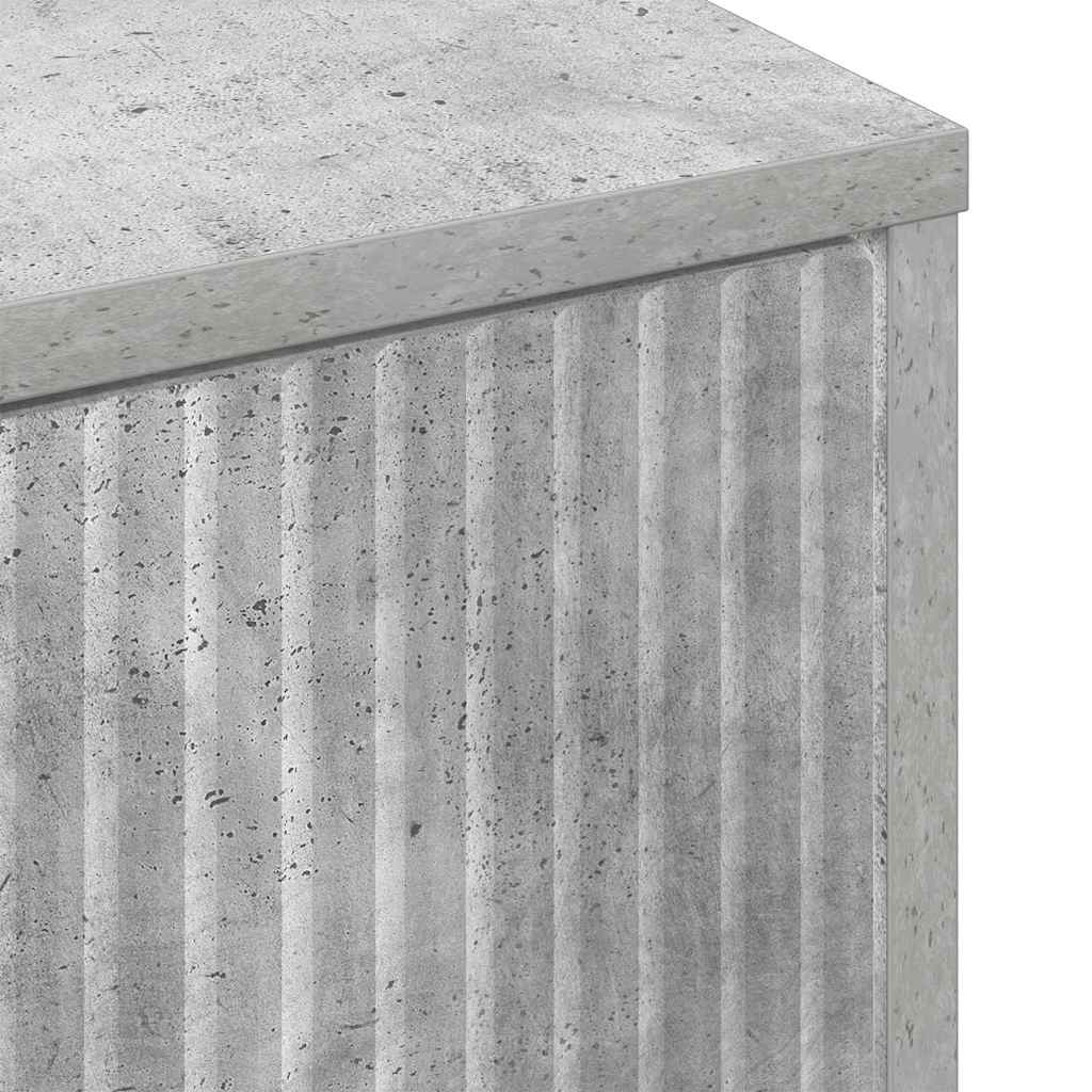 Sideboard Beton Grau 69,5 x 33 x 82 cm Holzwerkstoff